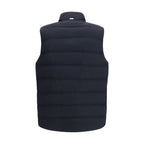 Herno Blue Wool Oves Aries Sleeveless Jacket