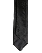 Dolce & Gabbana Black Silk Jacquard Adjustable Men Necktie Accessory Tie