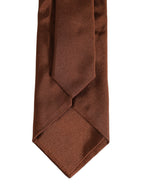 Dolce & Gabbana Brown Silk Classic Adjustable Men Necktie Accessory Tie
