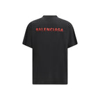 Balenciaga Black Cotton T-Shirt