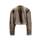 Max Mara Gray Polyester Full-Length Jacket