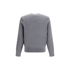 Ami Paris Gray Wool Oves Aries Sweatshirt