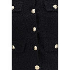 Balmain Black Viscose Shell Jacket