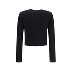 Balmain Black Viscose Cardigan