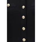 Balmain Black Viscose Cardigan