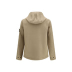 Stone Island Beige Wool Oves Aries Full-Length Jacket