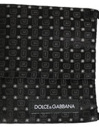 Dolce & Gabbana Black Silk Patterned Pleated Elastic Ear Strap Face Mask