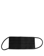 Dolce & Gabbana Black Silk Patterned Pleated Elastic Ear Strap Face Mask