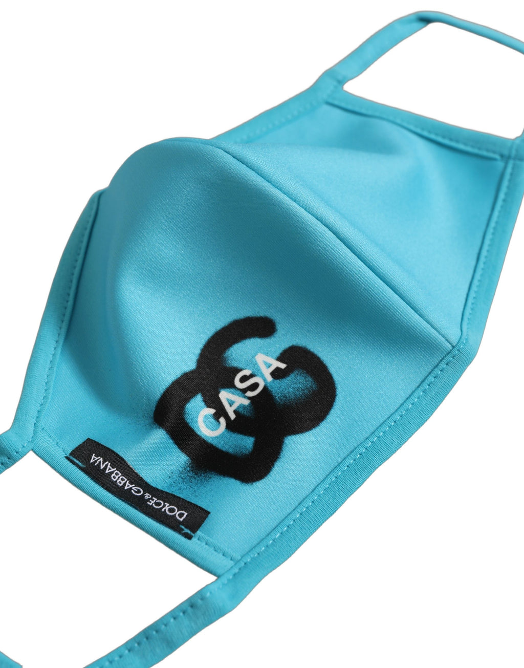 Dolce & Gabbana Blue Polyester DG CASA Logo Elastic Ear Strap Face Mask