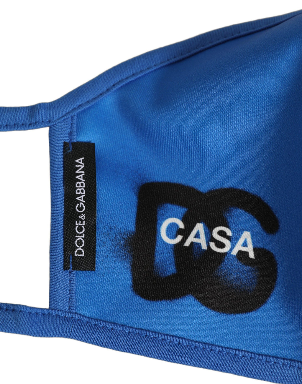 Dolce & Gabbana Blue Polyester DG CASA Logo Elastic Ear Strap Face Mask