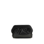 THEMOIRè Black Recycled Leather Clutch Bag