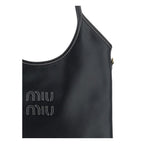 Miu Miu Black Calf Leather Bos Taurus Shoulder Bag