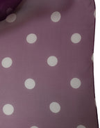 Dolce & Gabbana Purple White Polka Dot Square Foulard Scarf