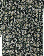 Dolce & Gabbana Black Silk Daisy Chiffon Long Stole Scarf