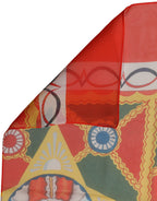 Dolce & Gabbana Multicolor Silk Printed Square Foulard Scarf