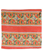Dolce & Gabbana Multicolor Silk Printed Square Foulard Scarf