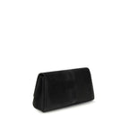 Khaite Black Calf Leather Bos Taurus Clutch Bag