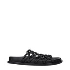 Jil Sander Black Leather Slippers
