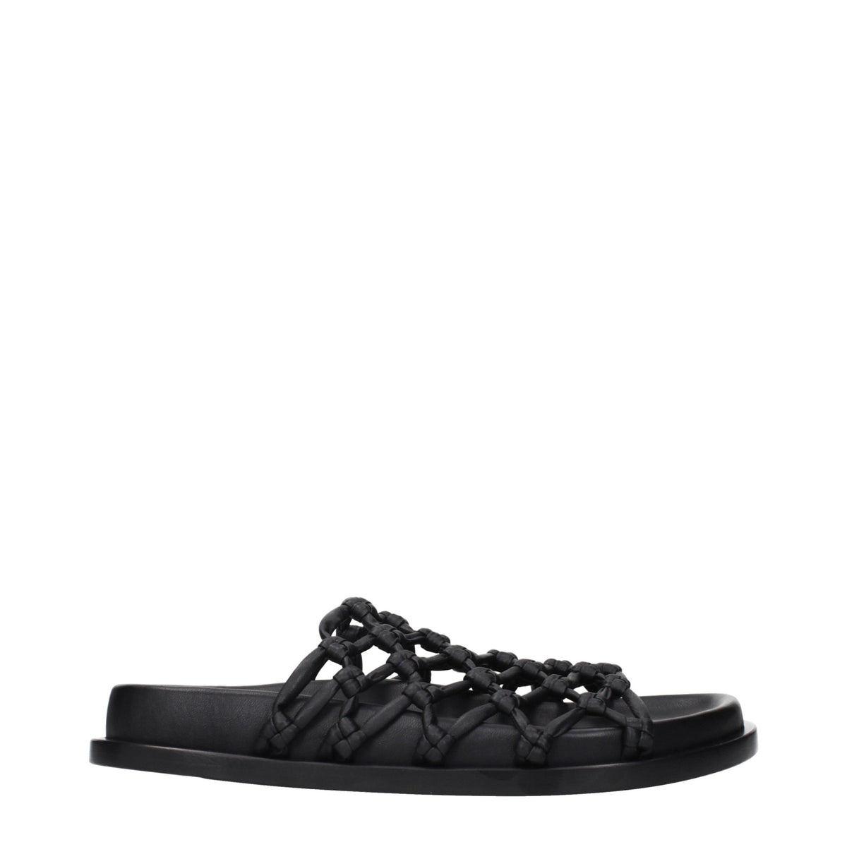 Jil Sander Black Leather Slippers