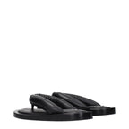 Jil Sander Black Leather Flip-Flop Sandals