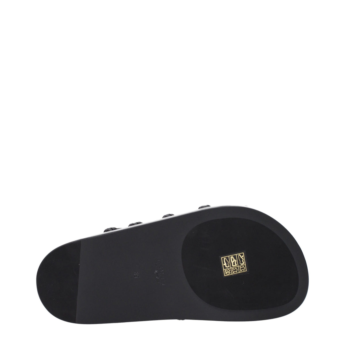 Jil Sander Black Leather Slippers
