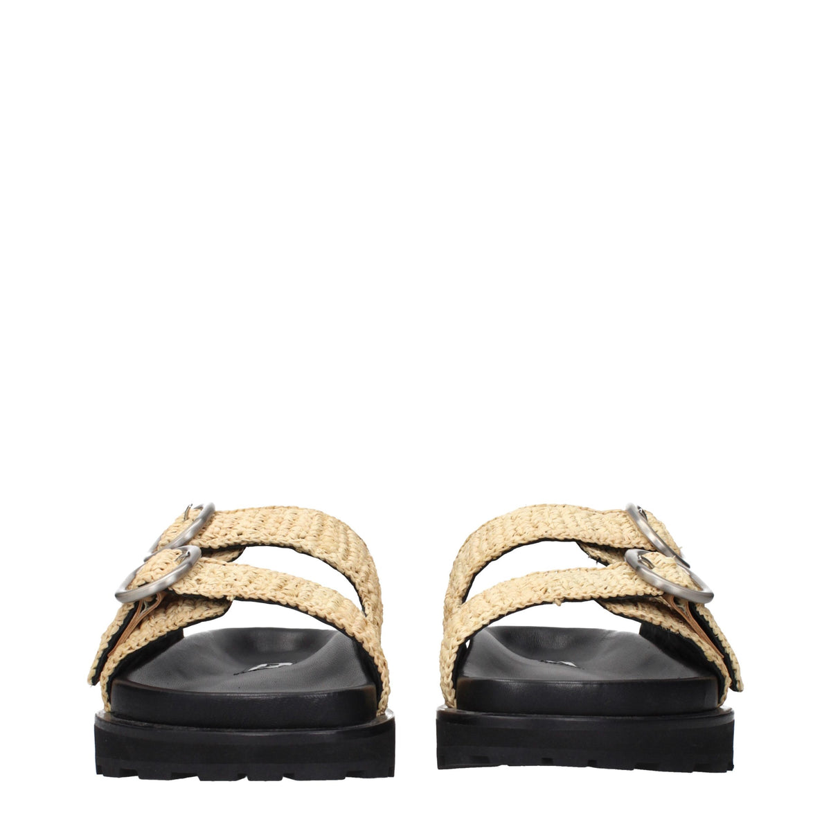 Jil Sander Beige Raffia Slippers