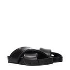 Jil Sander Black Leather Slippers