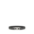 Ferragamo Black Calf Leather Bos Taurus Regular Belt