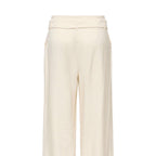 Only Cream Polyester Dress Pants