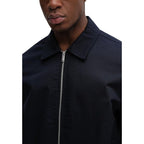 Calvin Klein Blue Cotton Full-Length Jacket