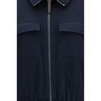 Brunello Cucinelli Blue Cotton Sweatshirt
