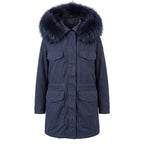 Mr&Mrs Italy Blue Cotton Women's Jacket