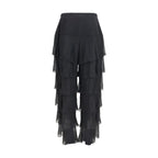 Valentino Garavani Black Silk Casual Pants