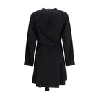 Ganni Black Recycled Polyester Cocktail Dress