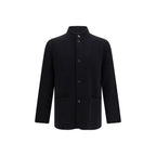 Lardini Black Wool Oves Aries Full-Length Jacket