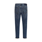 PT Torino Blue Cotton Straight-Leg Jeans