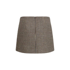 P.A.R.O.S.H. Brown Wool Oves Aries Mini Skirt