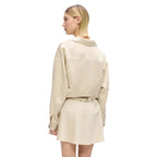 Karl Lagerfeld Beige Polyester Full-Length Jacket