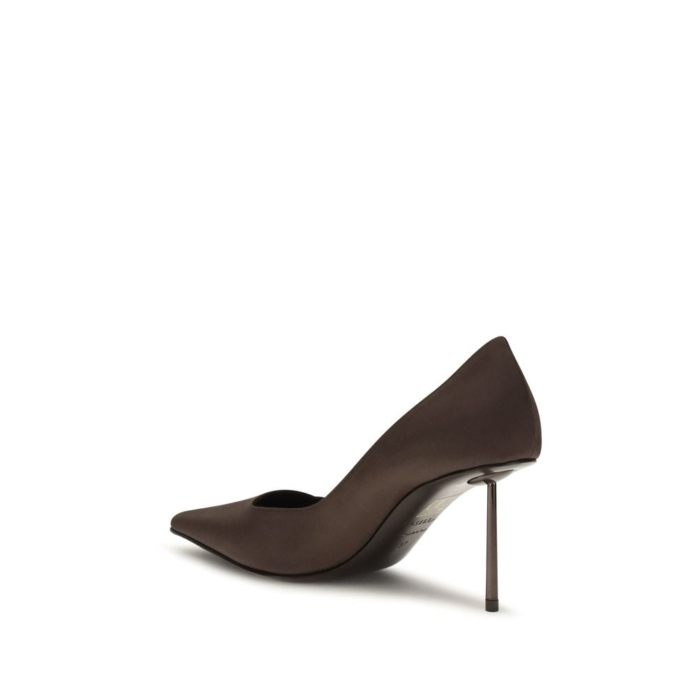 LE SILLA Brown Calf Leather Bos Taurus High Heel Pumps