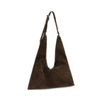 Moschino Brown Suede Leather Shoulder Bag