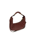 Moschino Bordeaux Calf Leather Bos Taurus Shoulder Bag