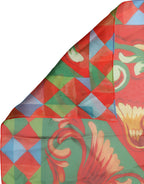 Dolce & Gabbana Multicolor Silk Printed Square Foulard Scarf