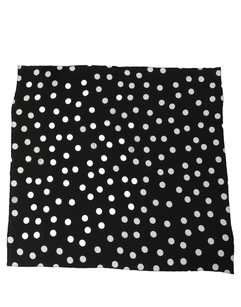 Dolce & Gabbana Black White Polka Dot Square Foulard Scarf
