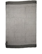 Dolce & Gabbana Black White Napoli Silk Gingham Shawl Scarf