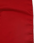 Dolce & Gabbana Red Satin Silk Foulard Handkerchief Scarf