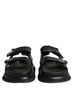 Dolce & Gabbana Black DG Logo Sandals Flats Slippers Shoes