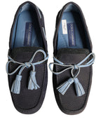 Dolce & Gabbana Navy Blue Suede Leather Tassel Loafers Shoes