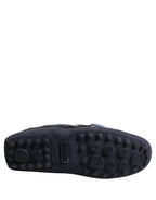 Dolce & Gabbana Navy Blue Suede Leather Tassel Loafers Shoes