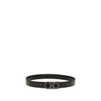 Ferragamo Black Calf Leather Bos Taurus Regular Belt