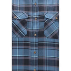 Deperlu Blue Cotton Pattern Shirt